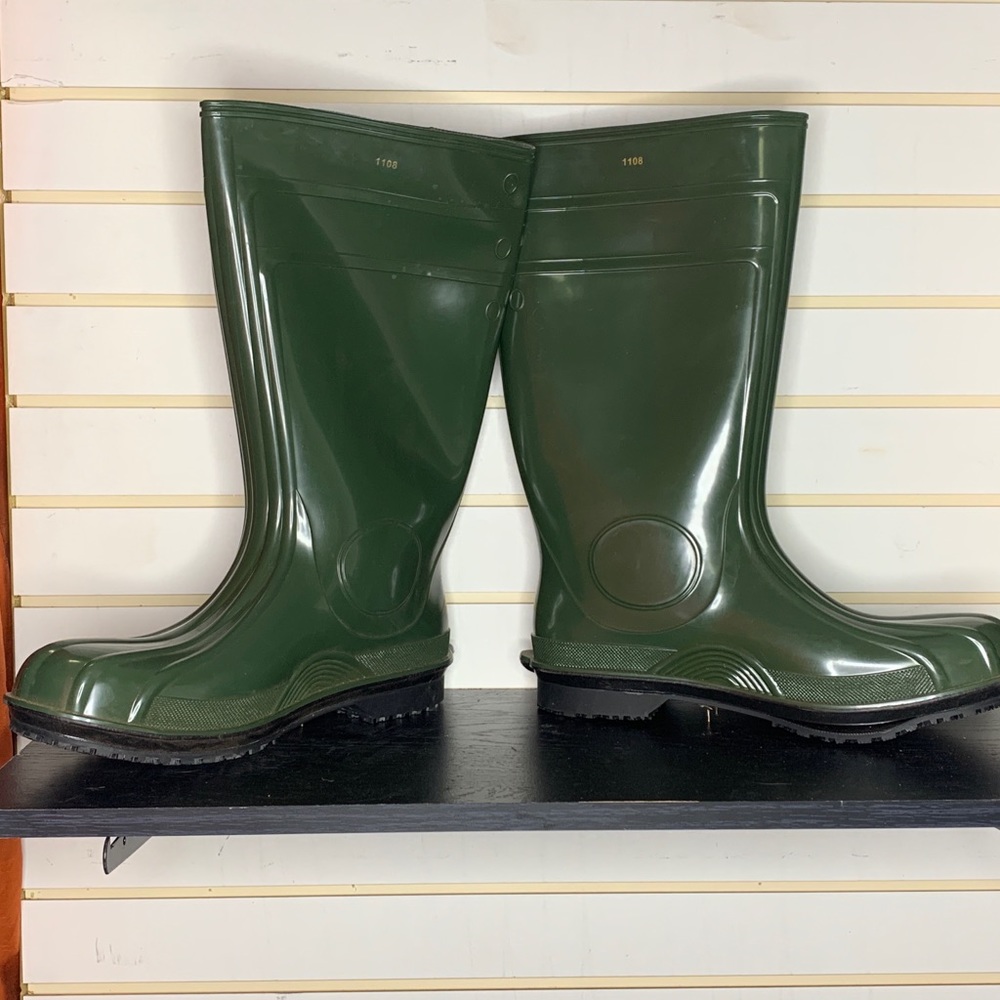 Shoes for crews (SFC) MENS Size 15 rubber steal toe boot - Green